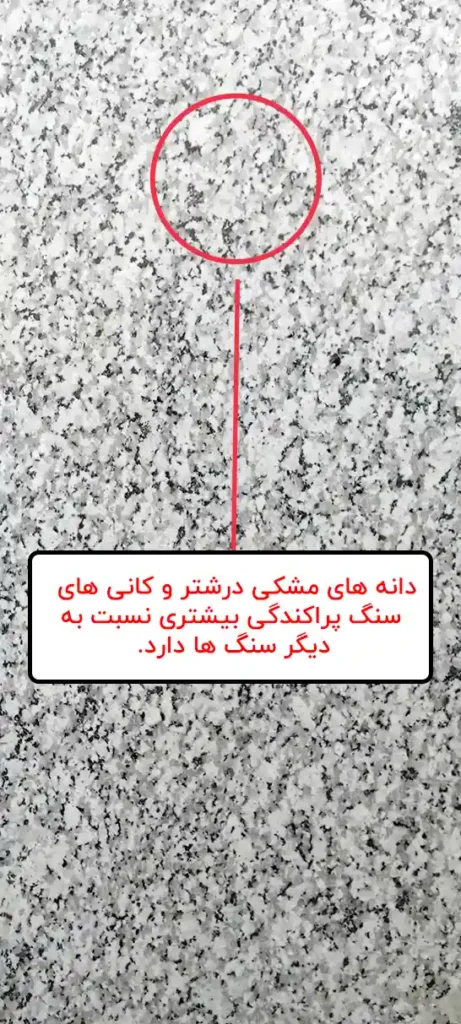 آنالیز دانه های سنگ گرانیت نهبندان
